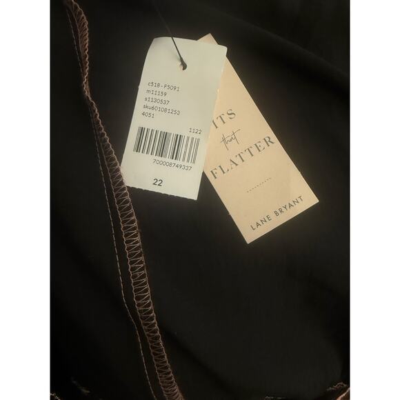 Lane Bryant Illusion NWT Plus Size Shimmer Ruched Tunic Top 22/24 Metallic Rose - Picture 5 of 11